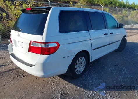 2007 Honda Odyssey Lx z USA, uszkodzony, nr VIN 5FNRL38217B004656